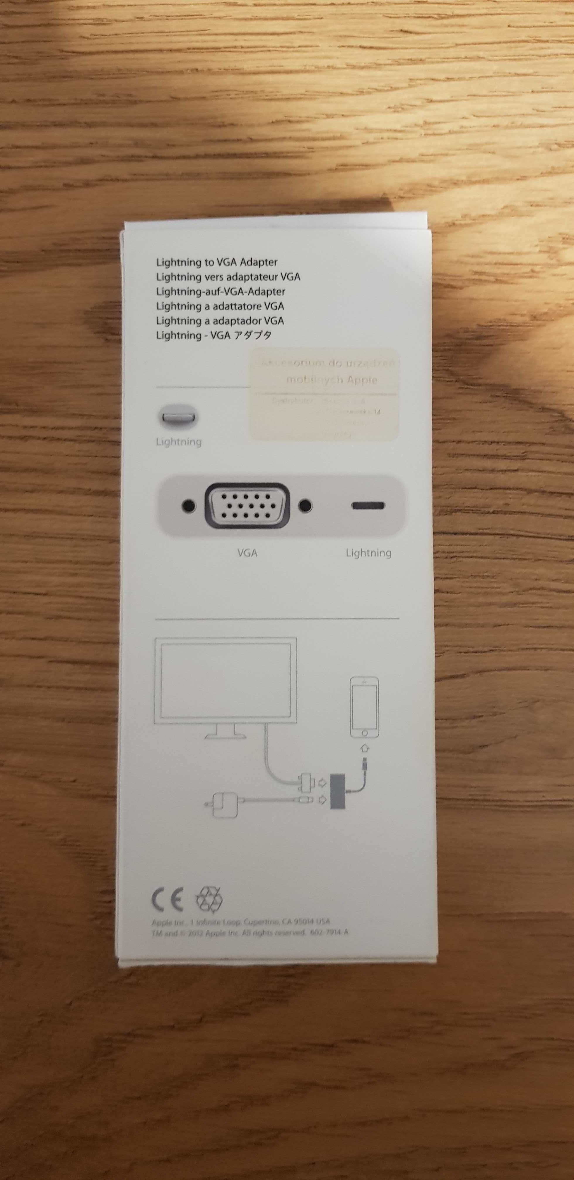 Adapter do iphone na wyjście VGA/ lighting to VGA adapter