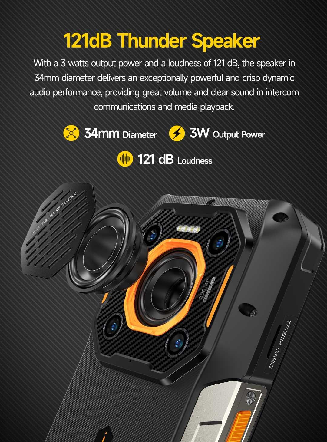 UleFone Armor 26 ULTRA 24/512Gb 15600мАч 120W, 200/50Mp, динамик 121dB