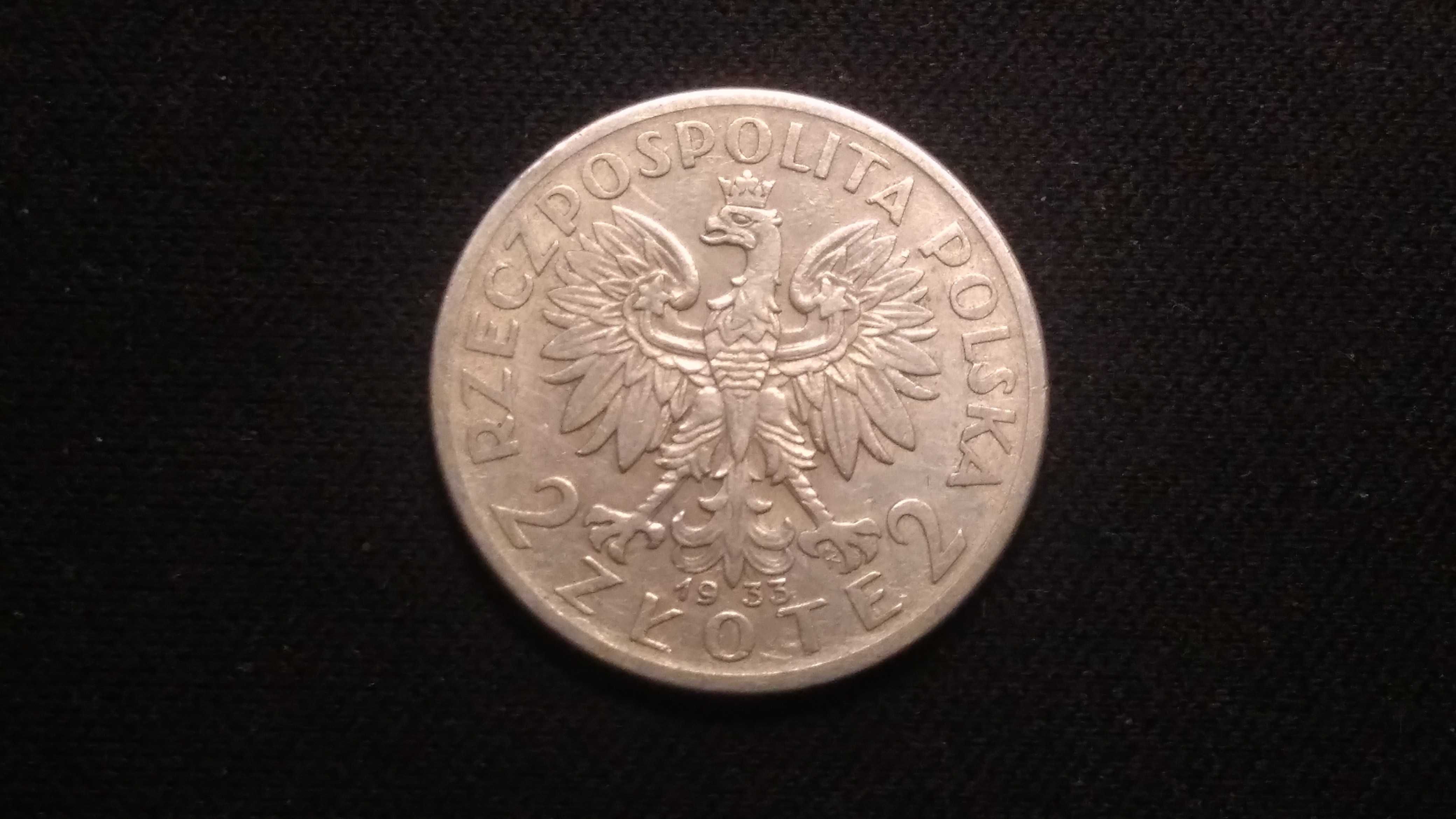 2 ZŁ GŁOWA KOBIETY 1933 srebro