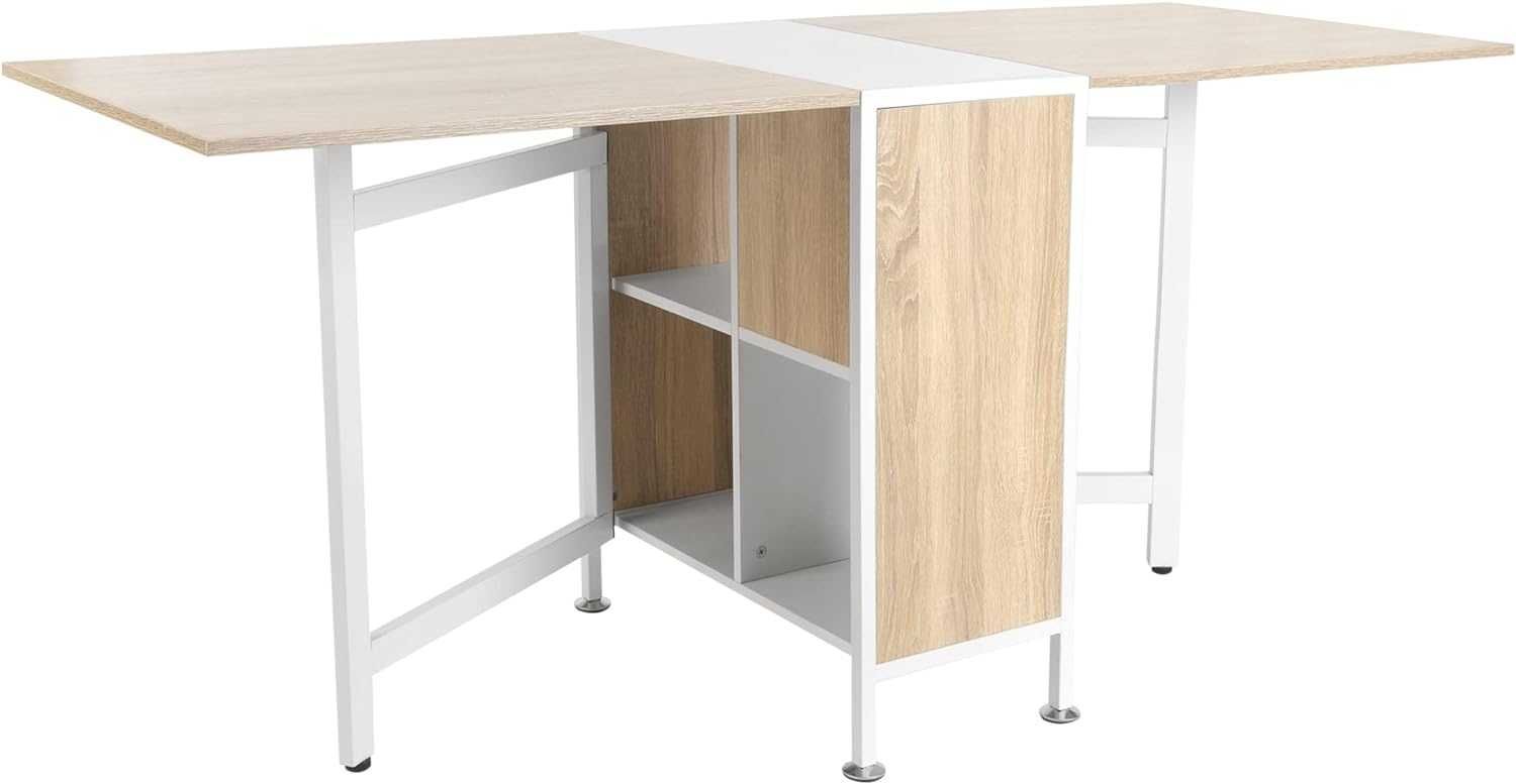 Mesa de sala ou cozinha espaços pequenos dobrável extensível arrumação