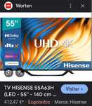 TV Hisense 55" 4K HDR Smartv VIDAA