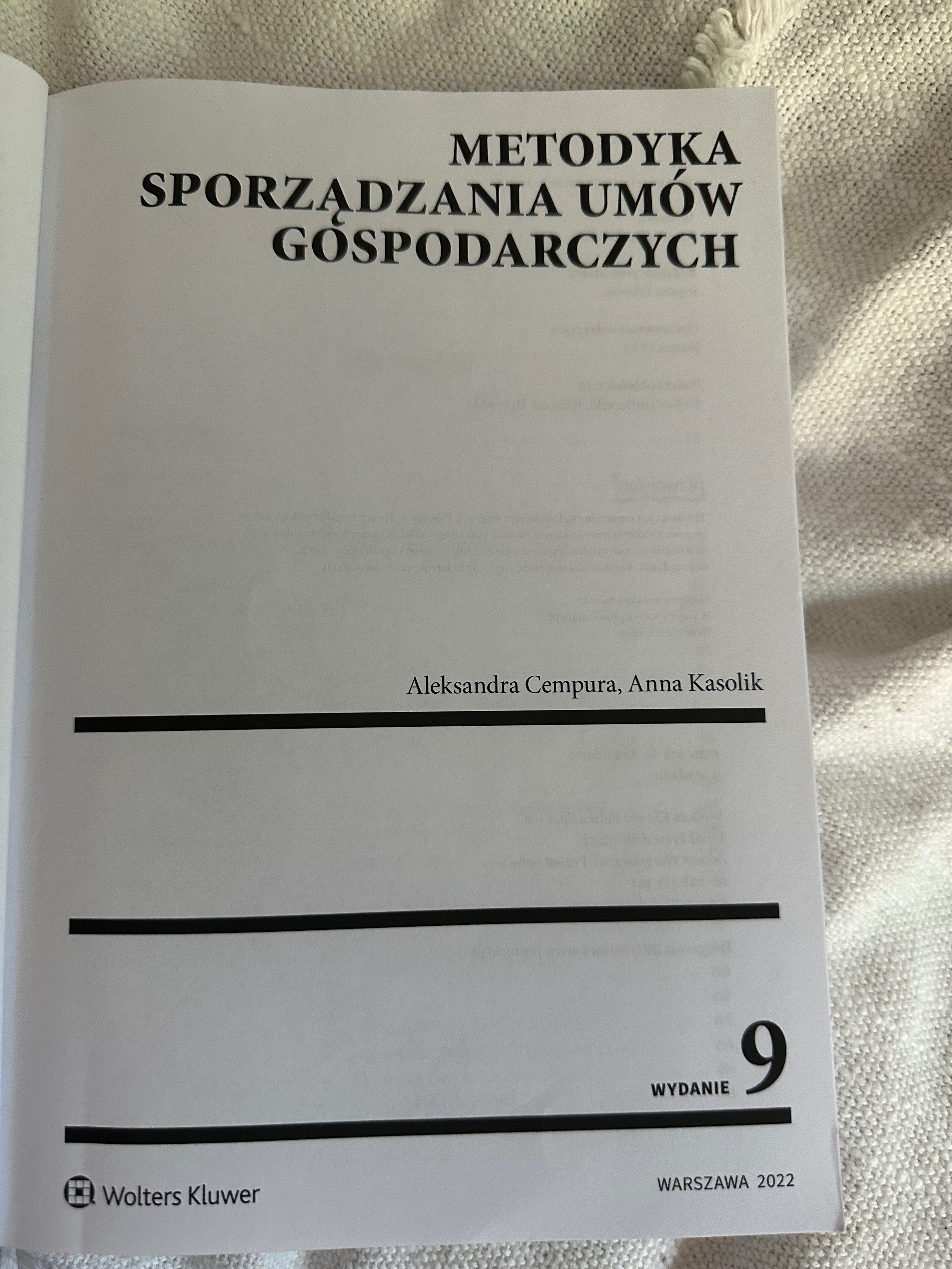 Metodyka sporządzania umów gospodarczych Cempura