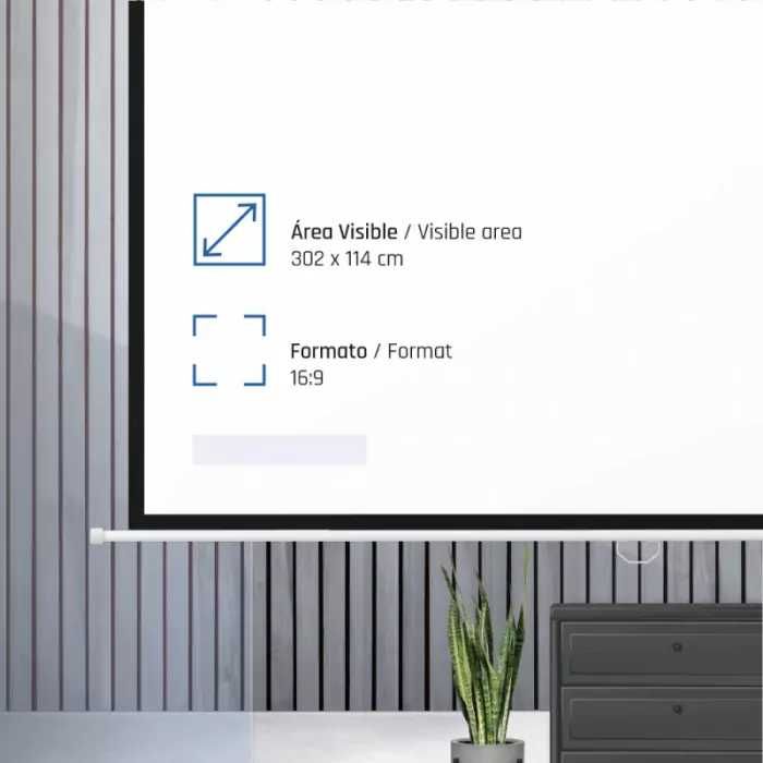 Tela de Projeção Mural Iggual 16:9 106" - 234 x 131 cm Manual