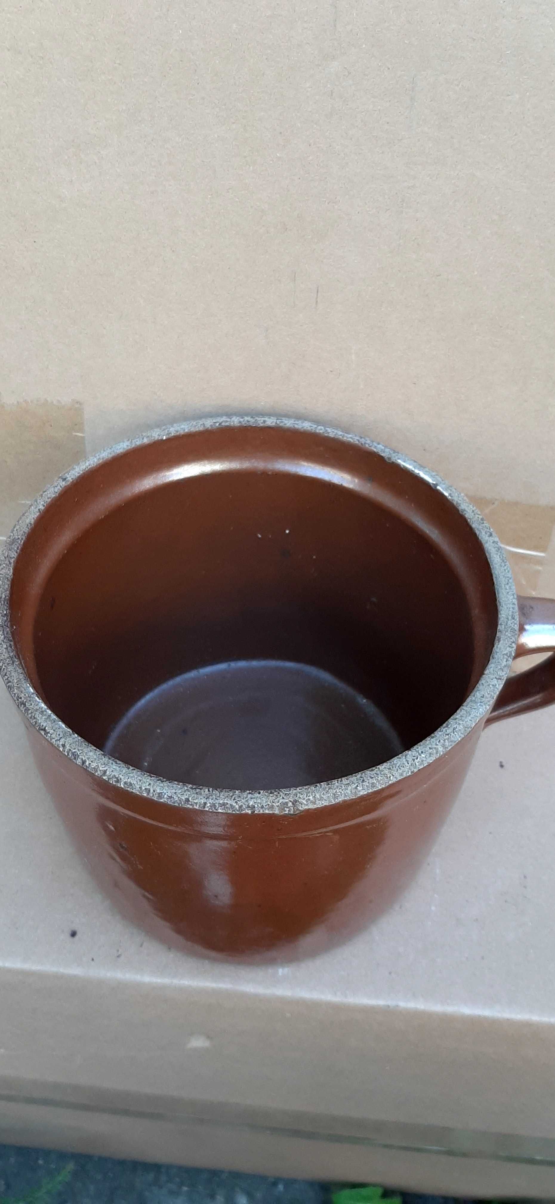 Dzbanek ceramiczny z uchem Bochnia prl.