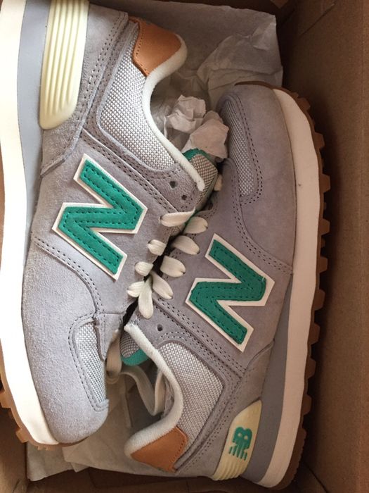 Nowe buty adidasy New Balance 36 22,5cm szaro miętowe WL574BCB