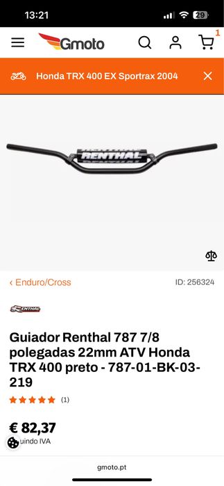 Guiador Renthal 22mm