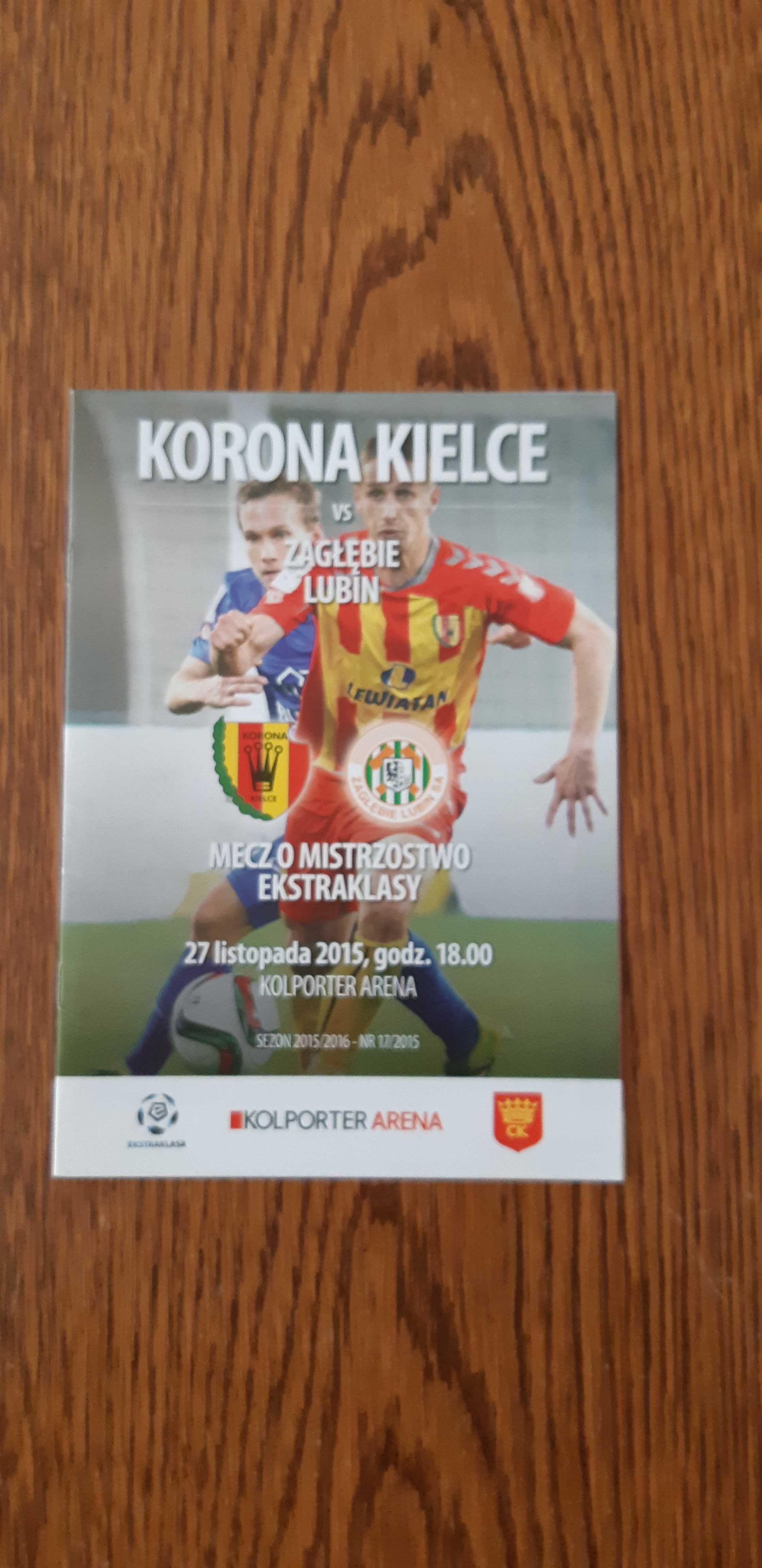 program z meczu Korona Kielce - Zagłębie Lubin 27 listopada 2015