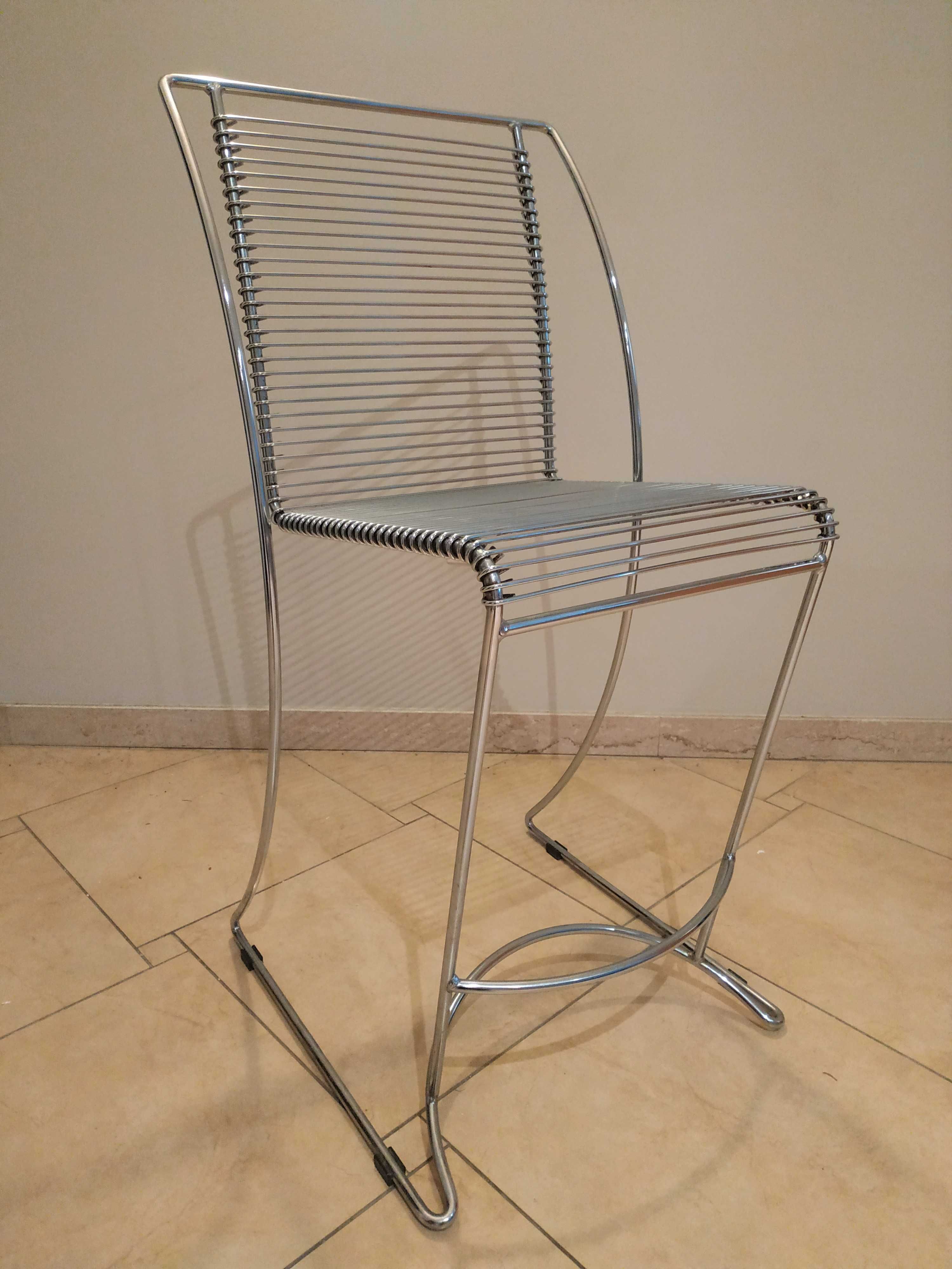 Wysokie krzesło metalowe, barowe, hoker metalowy - wys. 100 cm!