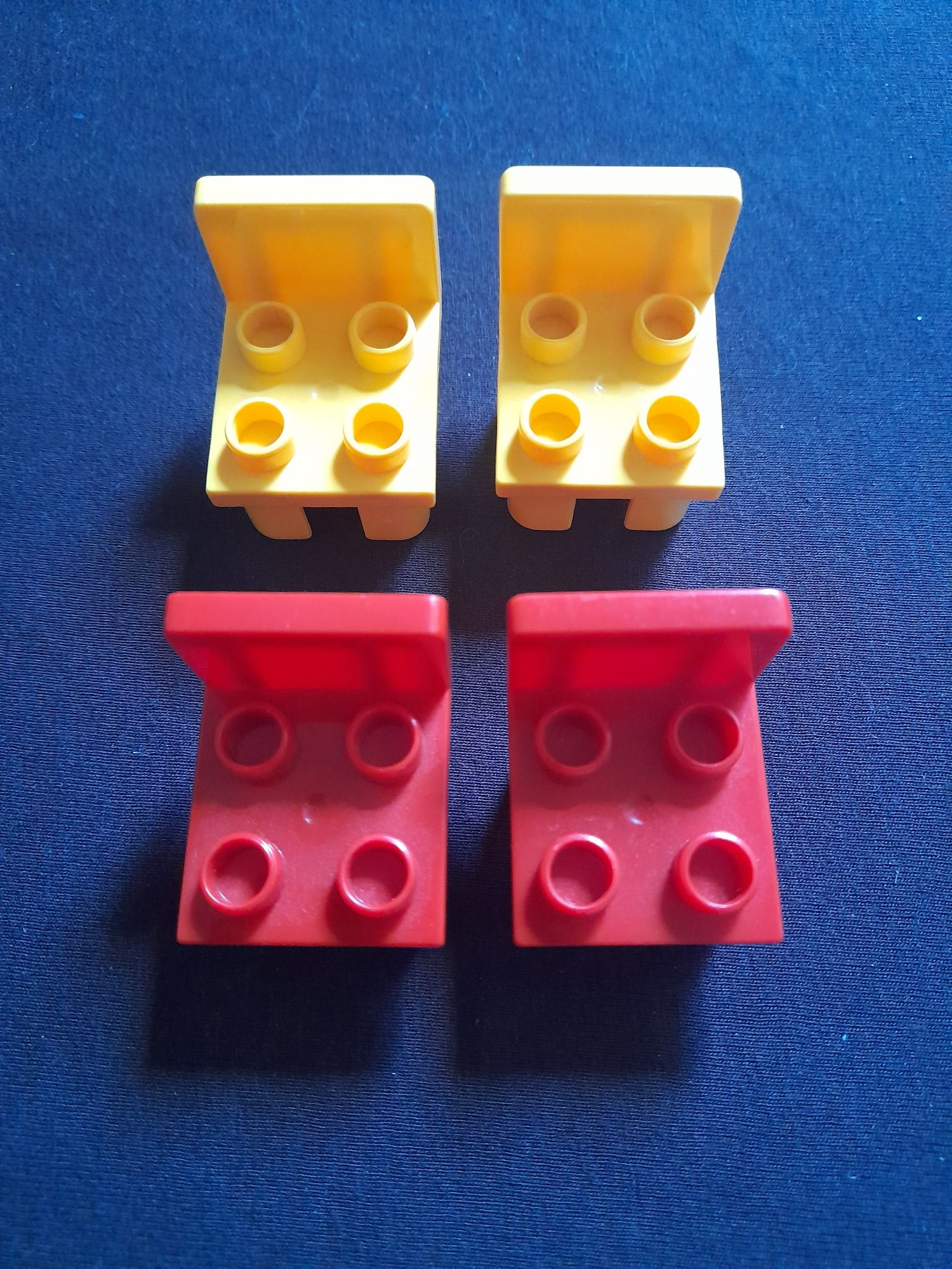 Lego duplo krzesła 4 sztuki czerwone i żółte