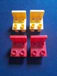 Lego duplo krzesła 4 sztuki czerwone i żółte