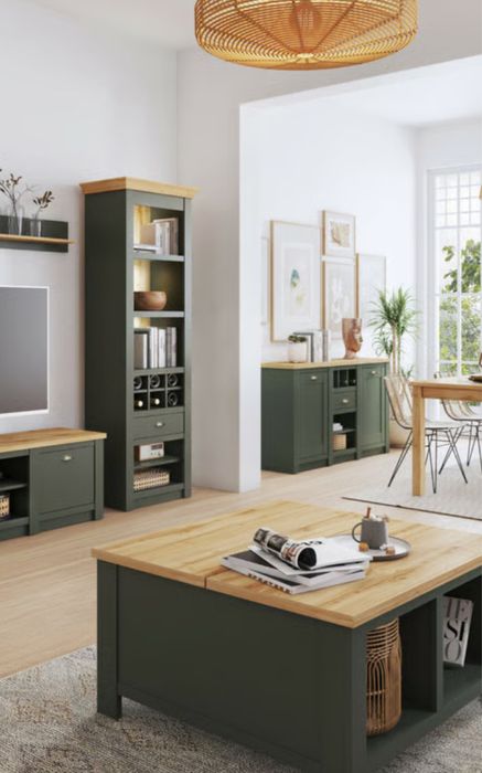 Regal Cambridge 1S Zielony Agata Meble