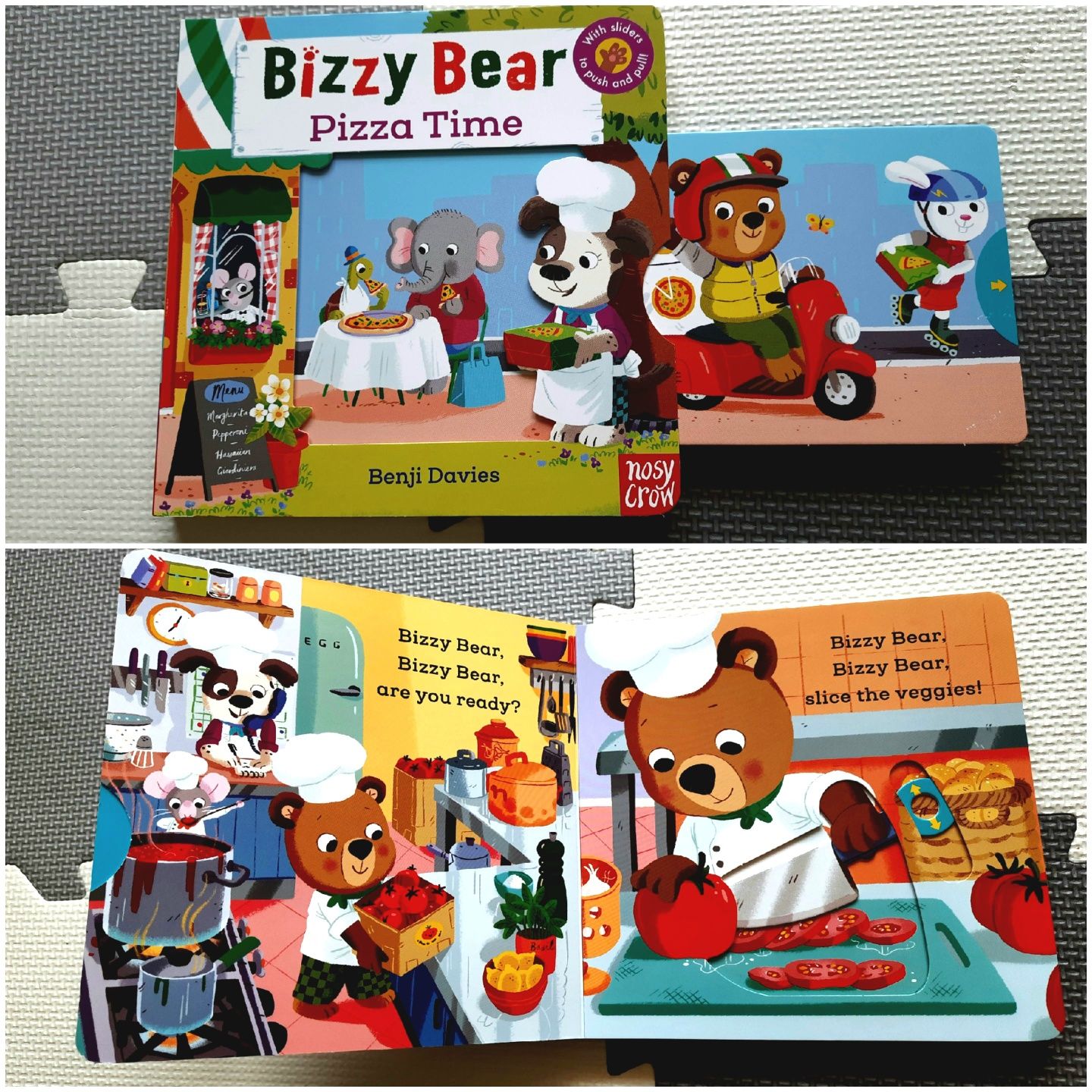 NOWA Bizzy Bear Pizza Time miś pracuś książeczka po angielsku