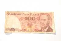Stary banknot 100 złotych Waryński 1986 antyk