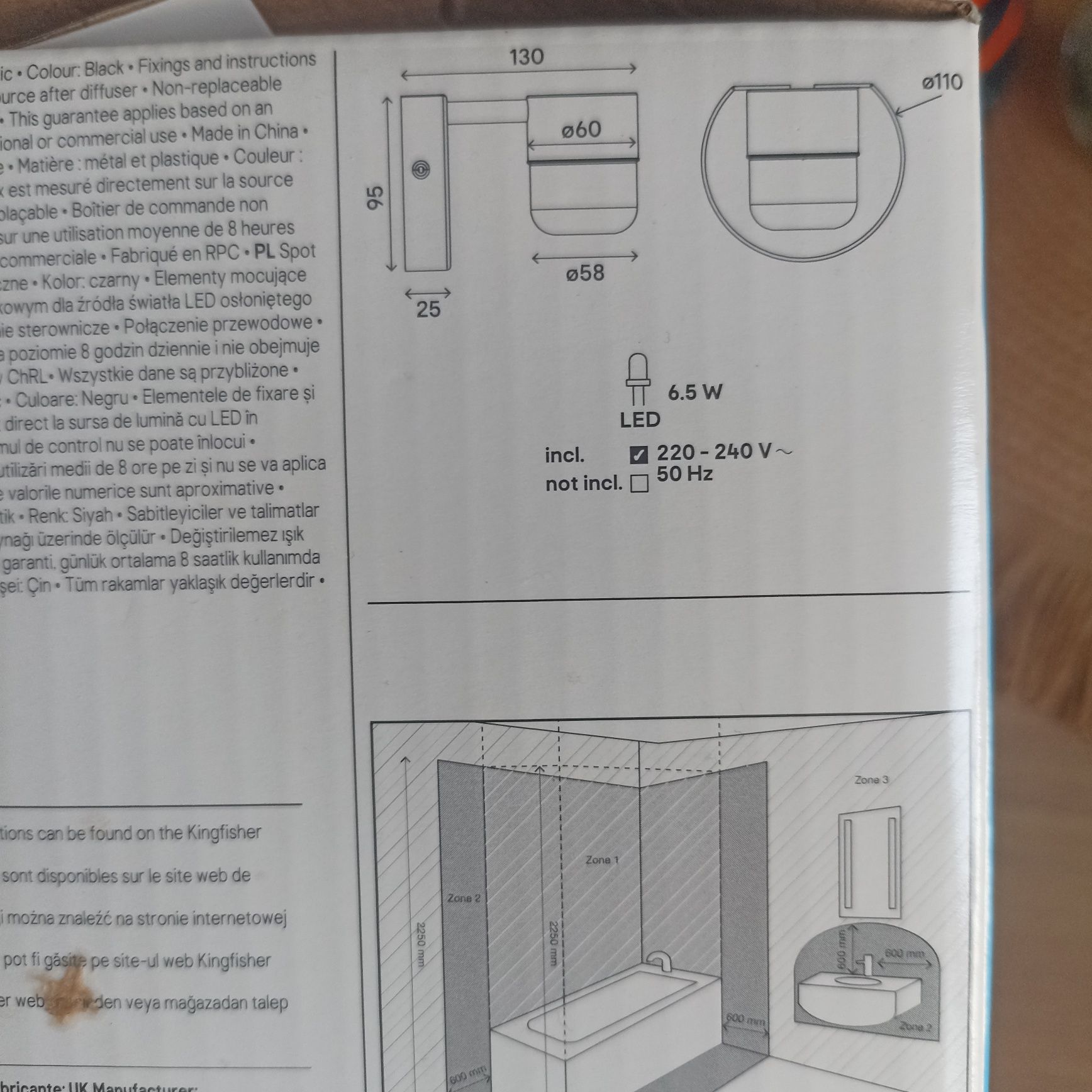 Kinkiety lampki ścienne