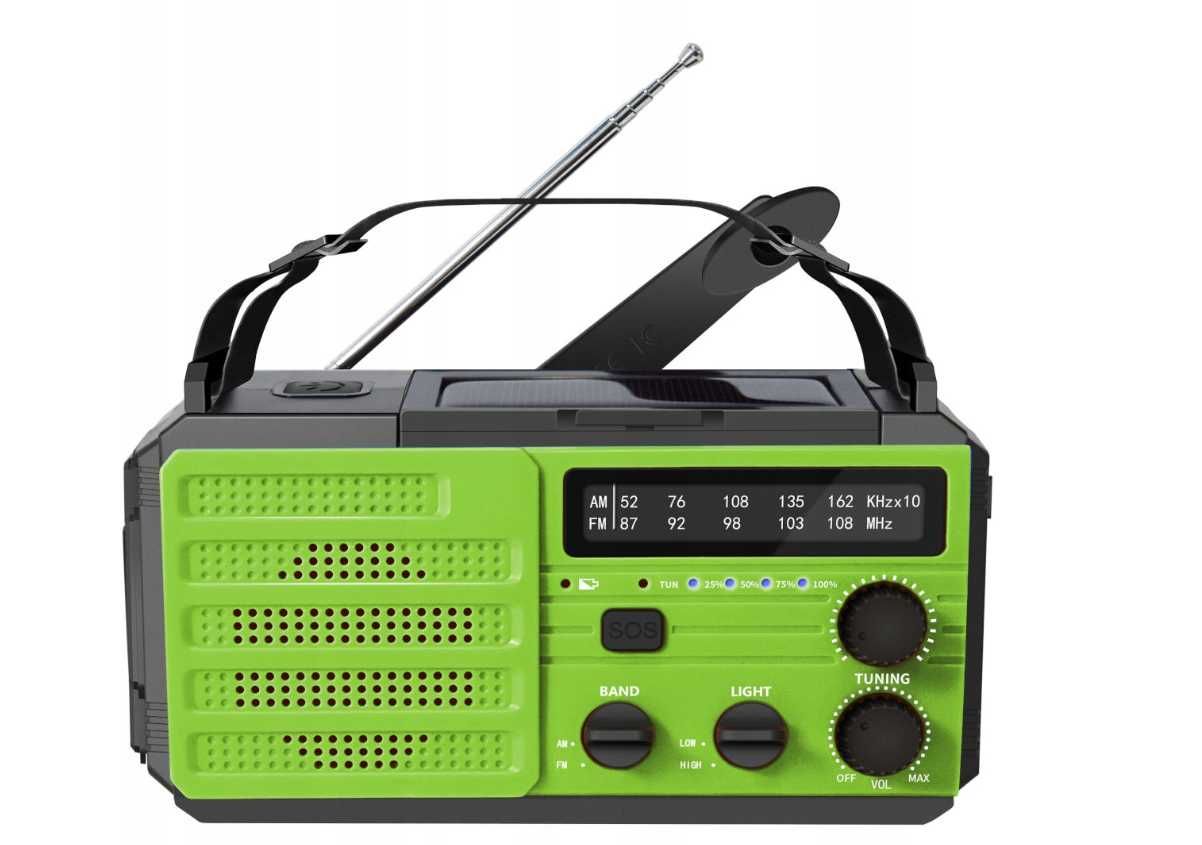 Radio solarne sieciowo-bateryjne AM, FM MOZOS MD-091