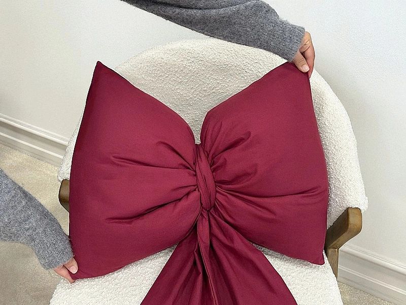 KOKARDA ŚWIĄTECZNA na dzwi choinkę DUŻA XXL ozdoba Poduszka Big Bow 10
