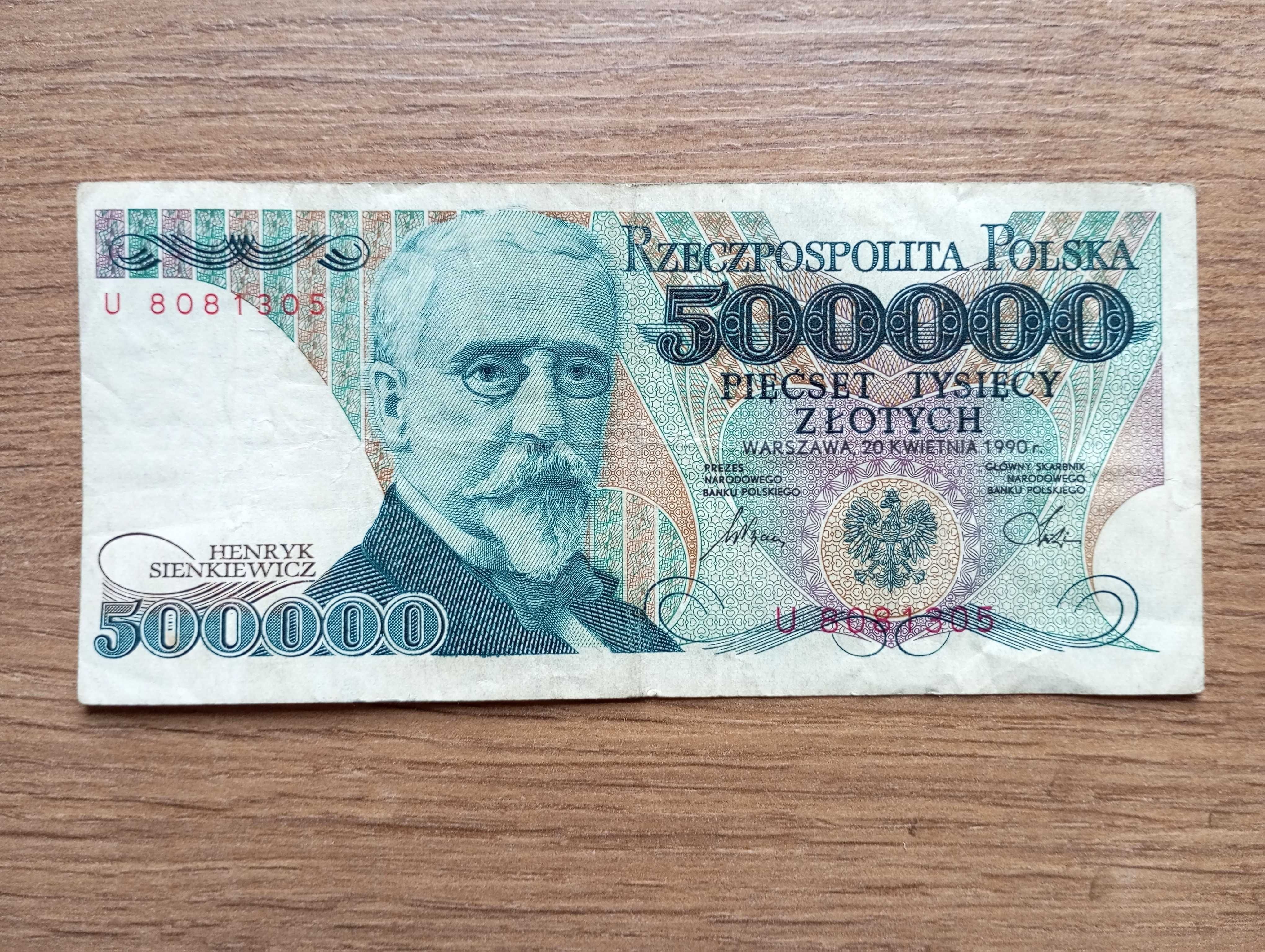 500000 zł 1990  - U -