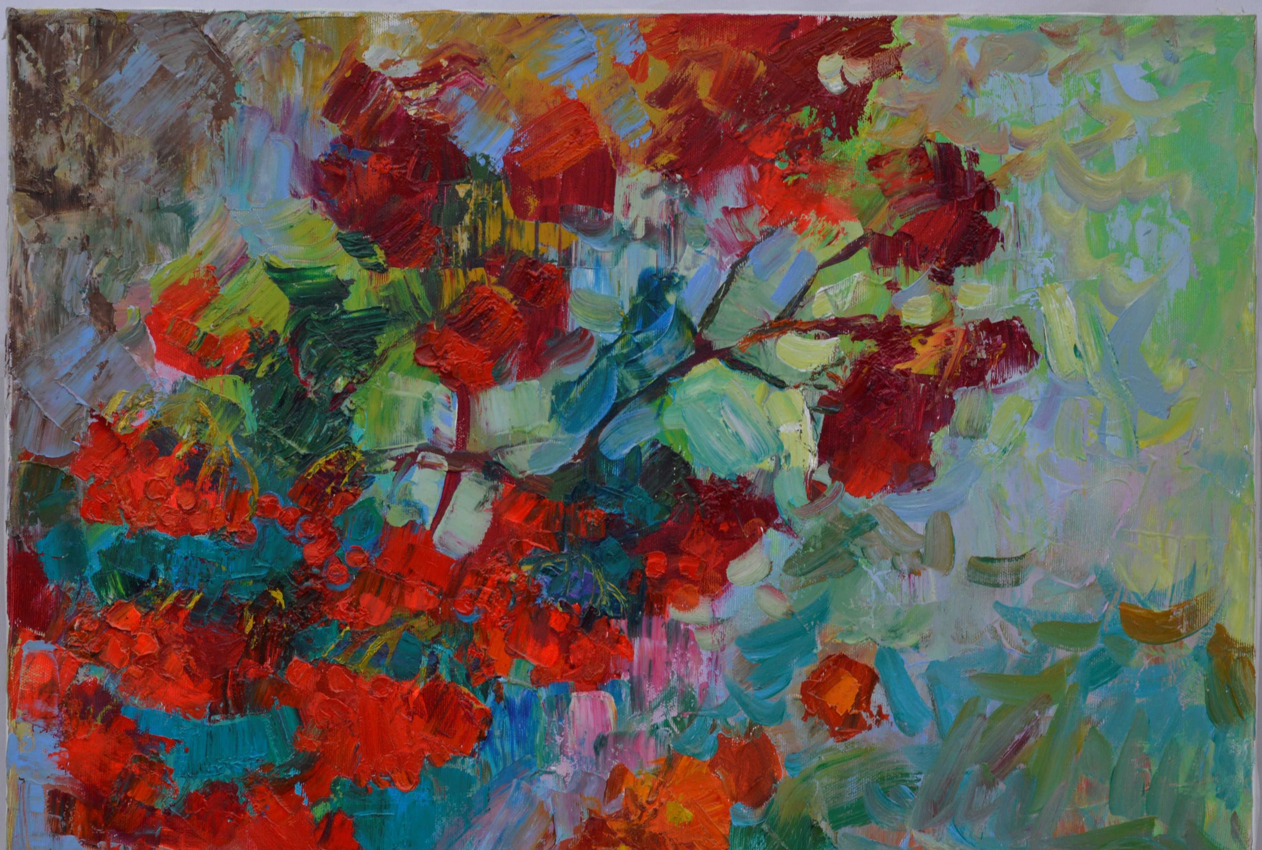 Картина "Калина та чорнобривці" 2015 р. Добрякова Д.В.