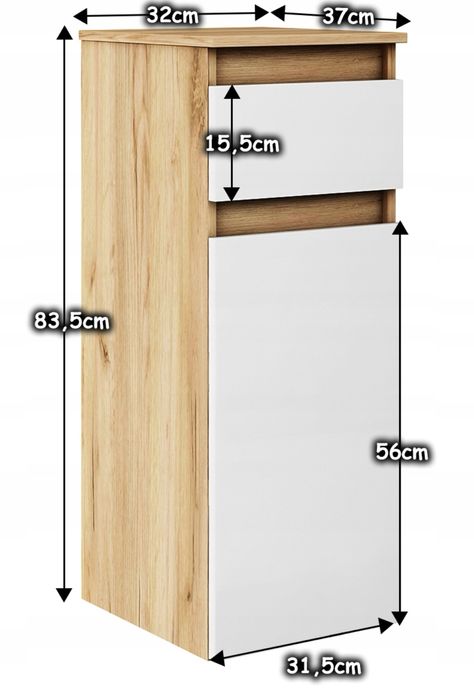 Szafka na buty z siedziskiem, słupek i wieszaki