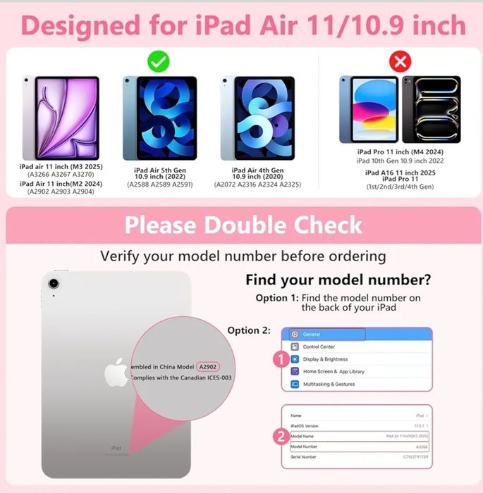 Чехол с клавиатурой для Ipad air 5,4 10.9 и 11дюймов розовый