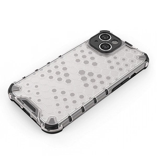 Honeycomb etui iPhone 14 Plus pancerny hybrydowy pokrowiec przezroczys