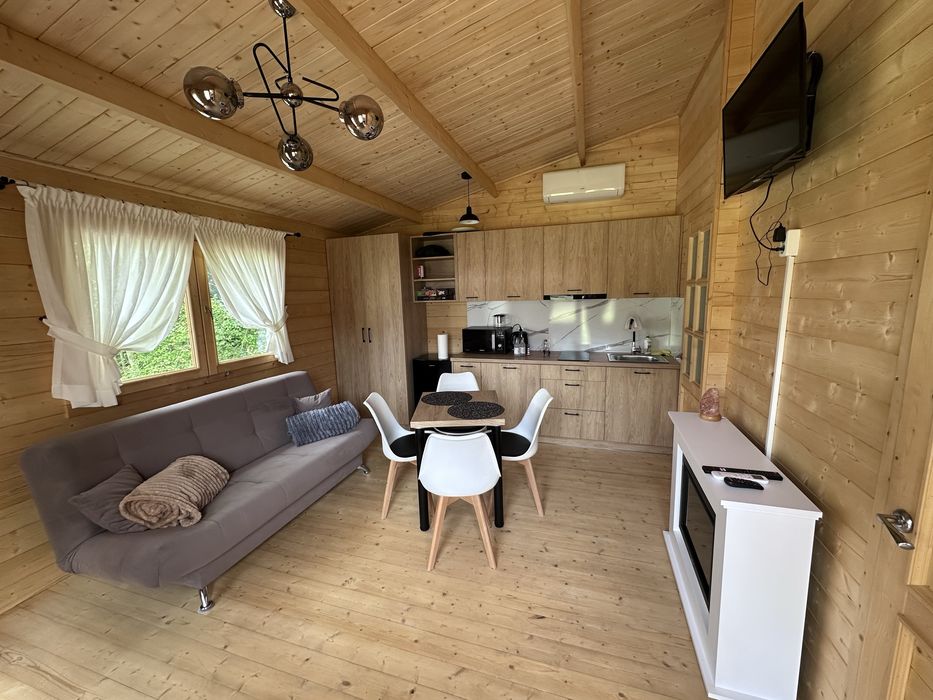 Domek z jacuzzi sauną dla 4 osób bez sąsiadów łowisko lubimy zwierzęta