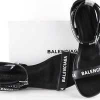 Шкіряні босоніжки Balenciaga чорні, білі, сині