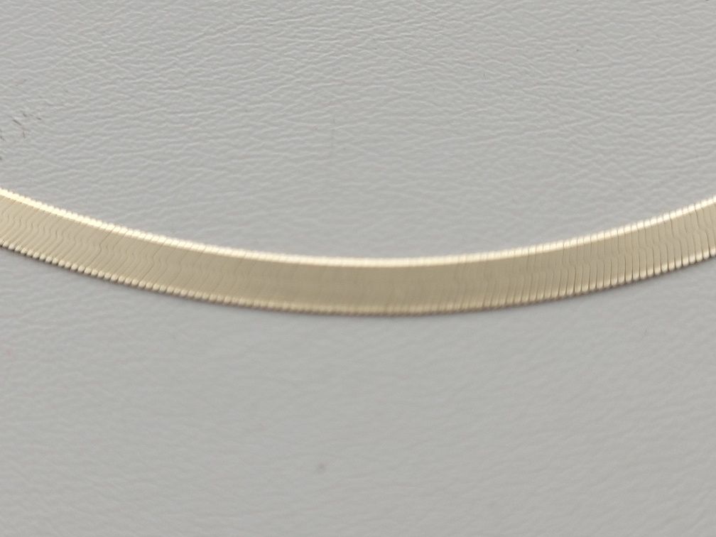 Nowy złoty łańcuszek złoto próby 585, taśma linka ocechowana 50 cm