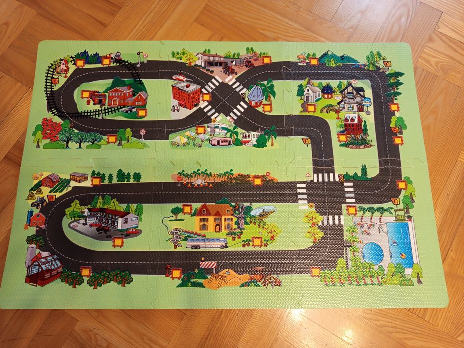 Mata podłogowa mata puzzlowa miasto