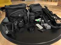 Aparat Canon EOS 400D + obiektyw 28-135 mm + obiektyw 85 mm + statyw