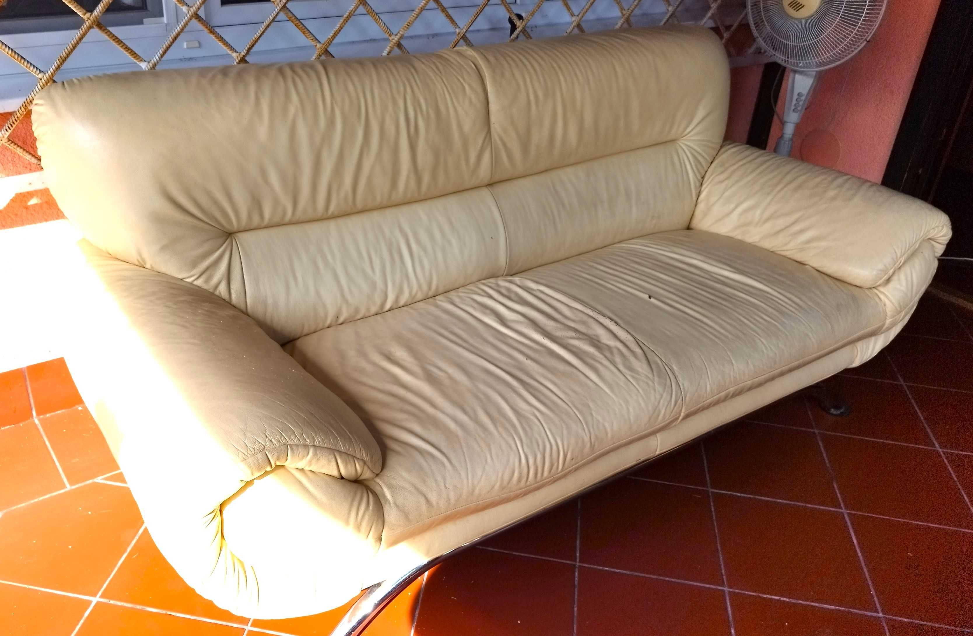 Trzyosobowa sofa skóra naturalna