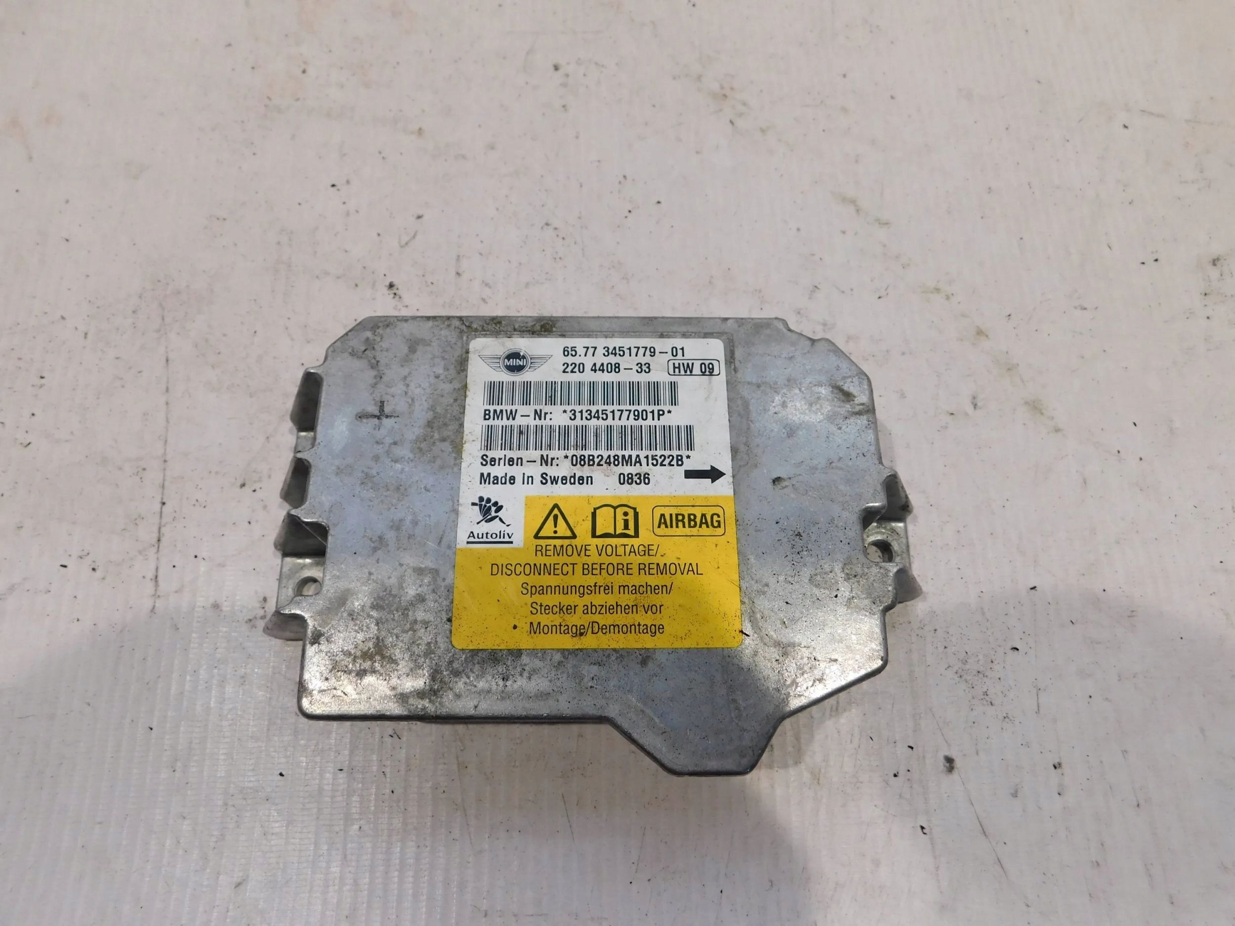 Sterownik Sensor Airbag Mini Cooper