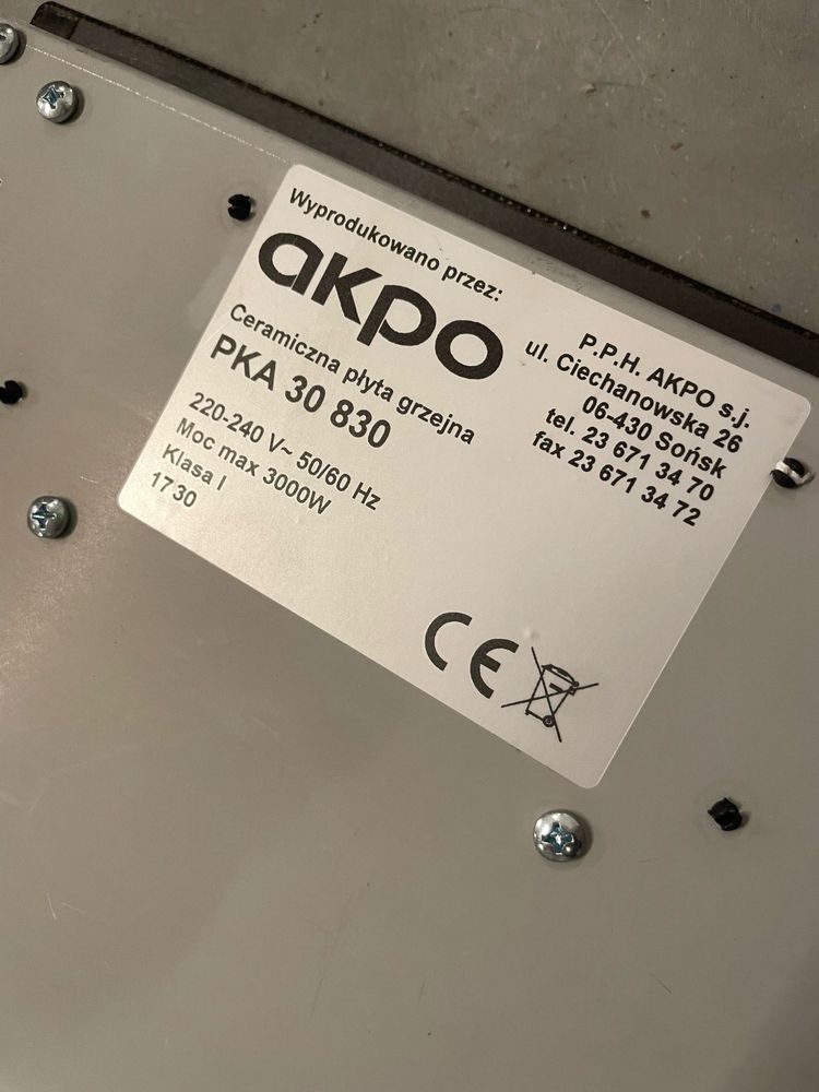 Ceramiczna płyta dwupalnikowa akpo