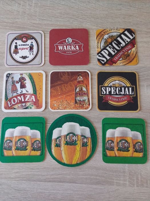 Podkładki pod piwo kolekcjonerskie zestaw 10szt.