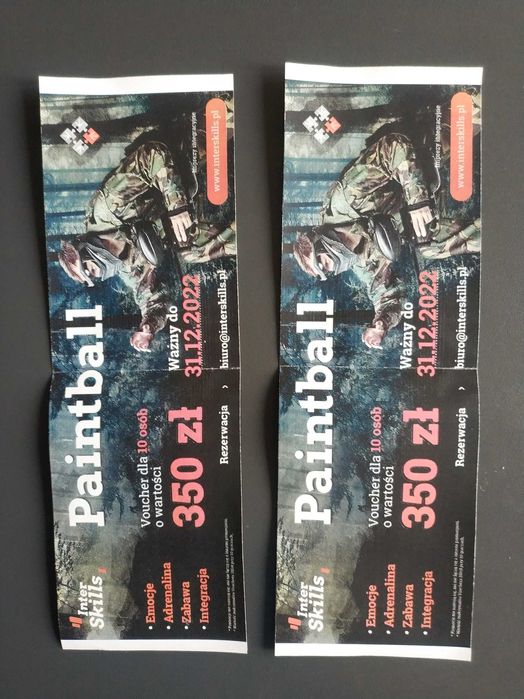 Paintball voucher 350 zł - 31.12.2022