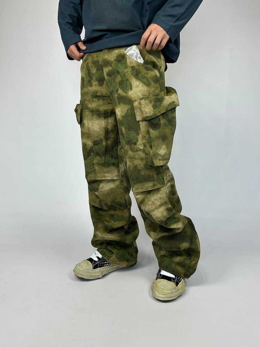 Камо штани широкі джинси камуфляж хакі хаки джинсы штаны зеленые S M L