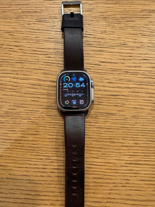 APPLE Watch Ultra GPS, eSIM + opaska Ocean+pasek skórzany