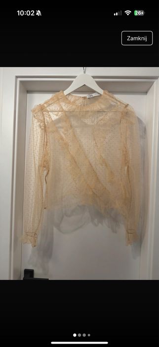 Bluzka mgielka nude bezowa swieta M