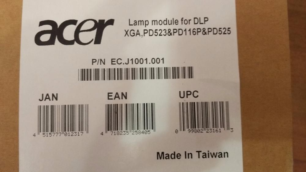 Лампа для проектора Acer DLP XGA, PD523, PD116P, PD525
