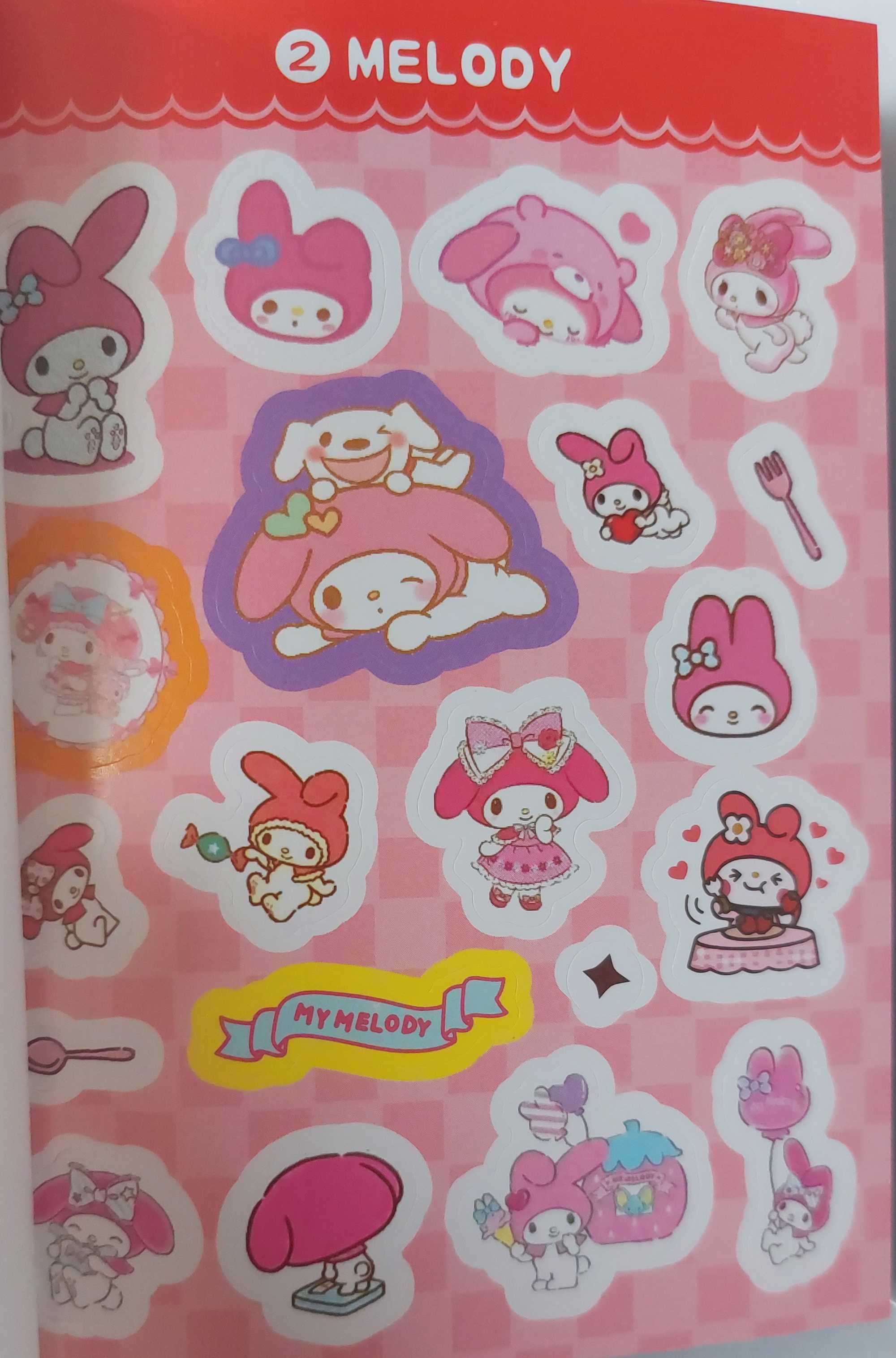 zestaw 450 naklejek My Melody Sanrio Kawaii Hello Kitty