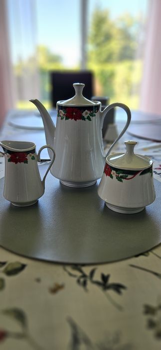 Dzbanek do kawy herbaty zestaw cukiernica i mlecznik