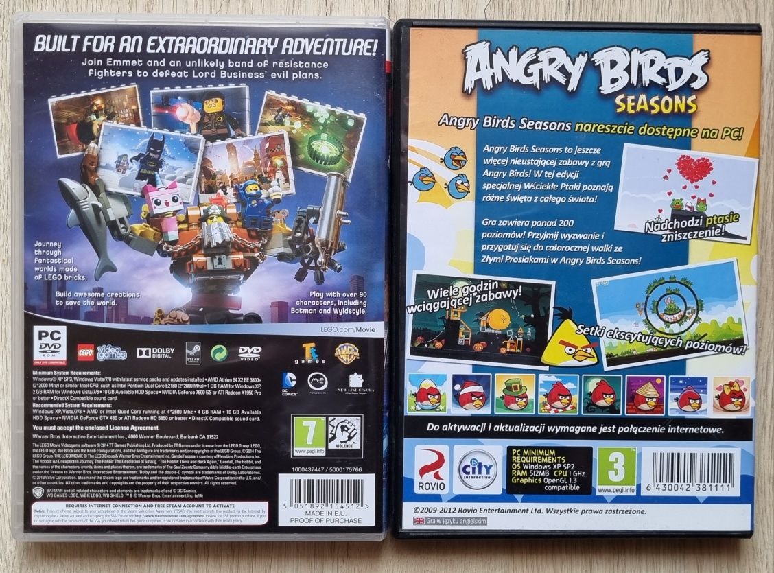 gra PC Angry Birds swasons + Lego The Movie
