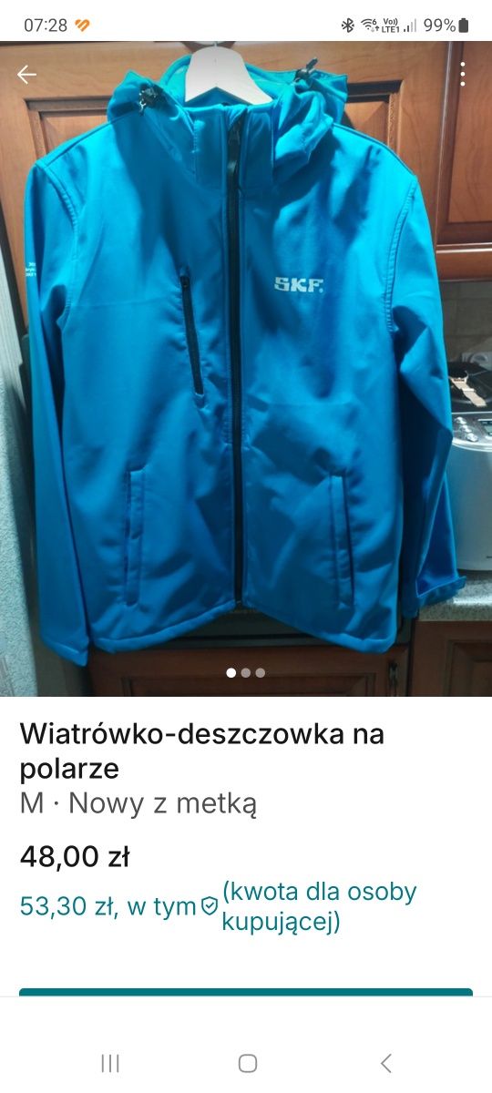 Wiatrowko-deszczowka męska rozmiar M