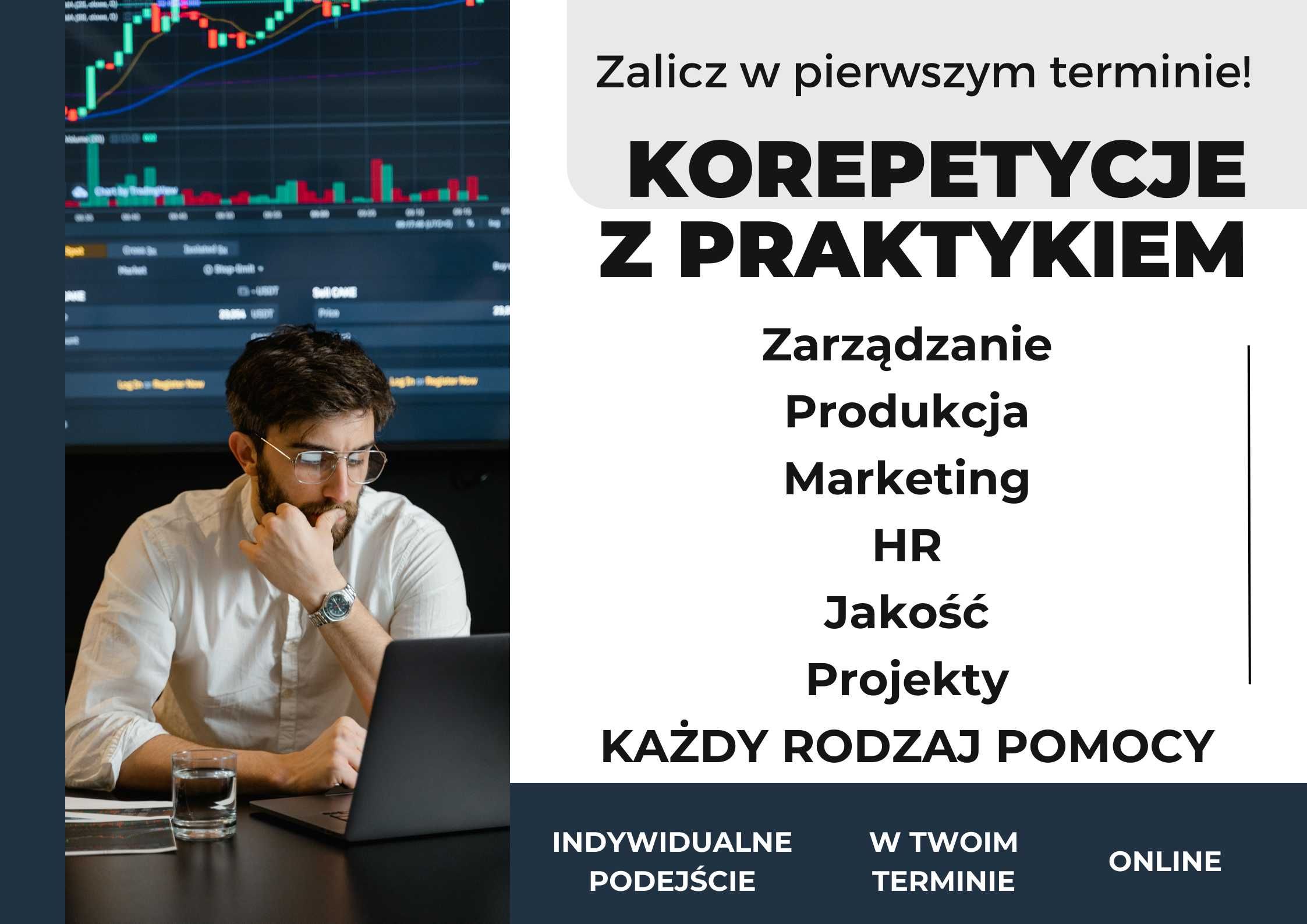 Korepetycje/Pomoc zarządzanie projektami, produkcją, marketing, jakość