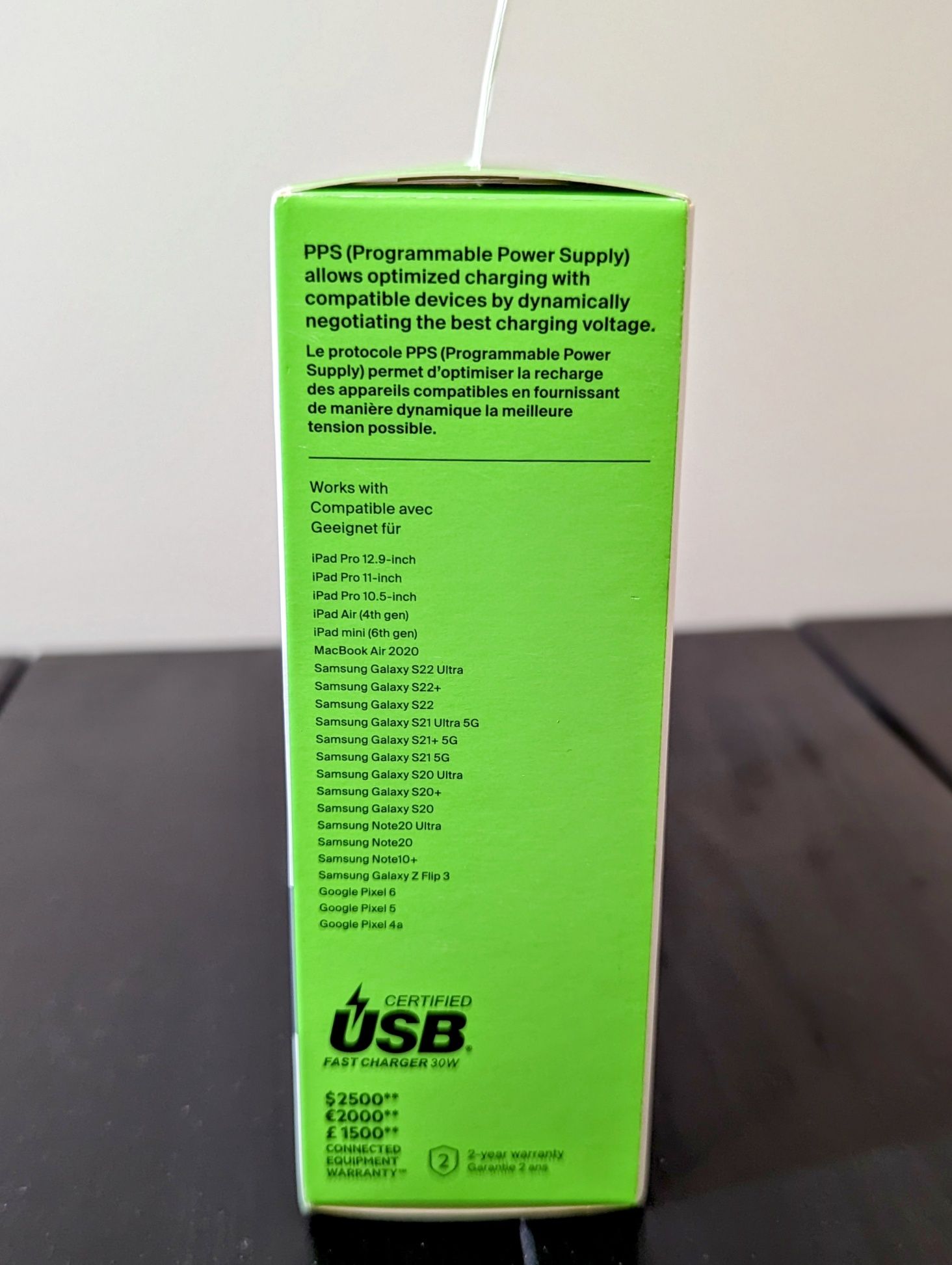 Ładowarka Belkin 30W + kabel USB-C na USB-C