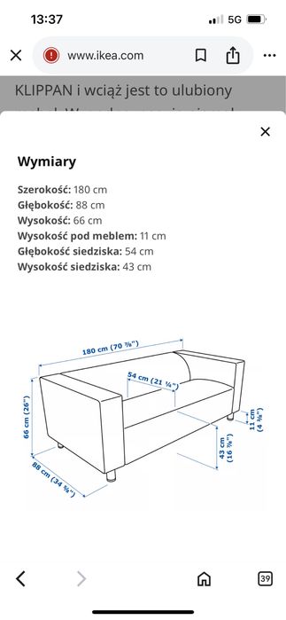 Ikea Klippan kanapa