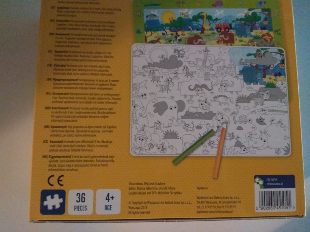 Puzzle Safari 36 elementów