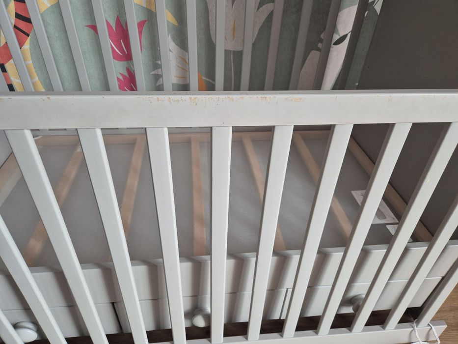 Łóżeczko Gonatt Ikea z materacem