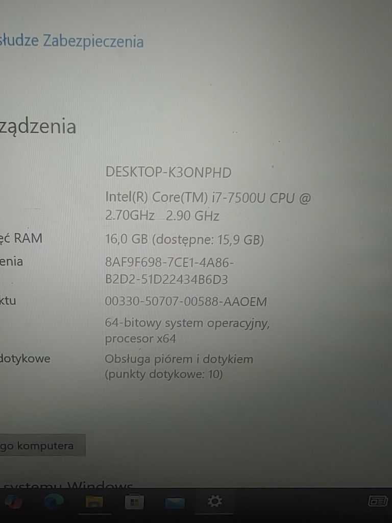 Lenovo ThinkPad X1 yoga generacja 2 ntel core i7 7th Gen