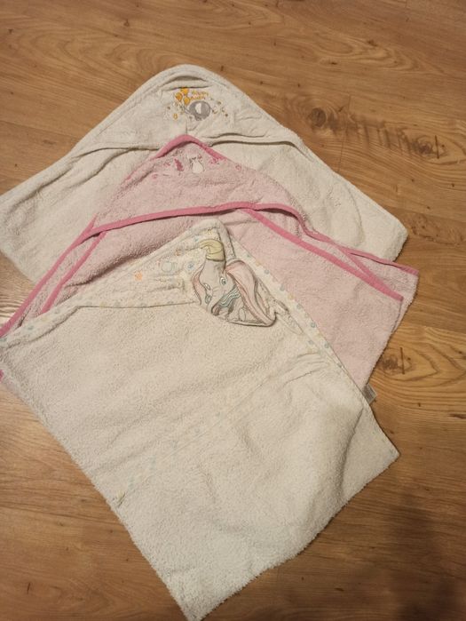 Ręczniki kąpielowe z kapturkiem 3 sztuki